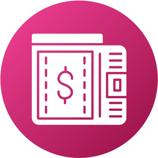 Estilo del icono de la billetera de diseño vectorial