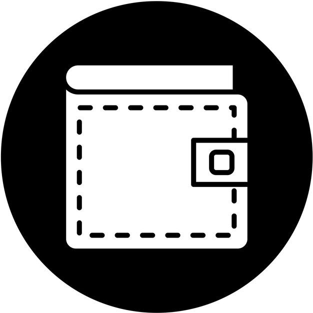 Estilo del icono de la billetera de diseño vectorial