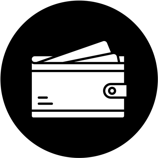 Estilo del icono de la billetera de diseño vectorial