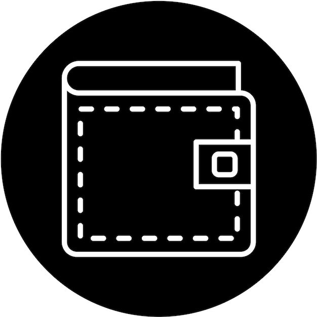 Estilo del icono de la billetera de diseño vectorial