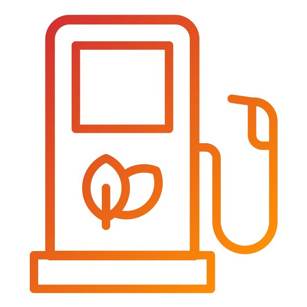 Estilo de icono de biocombustible de diseño vectorial