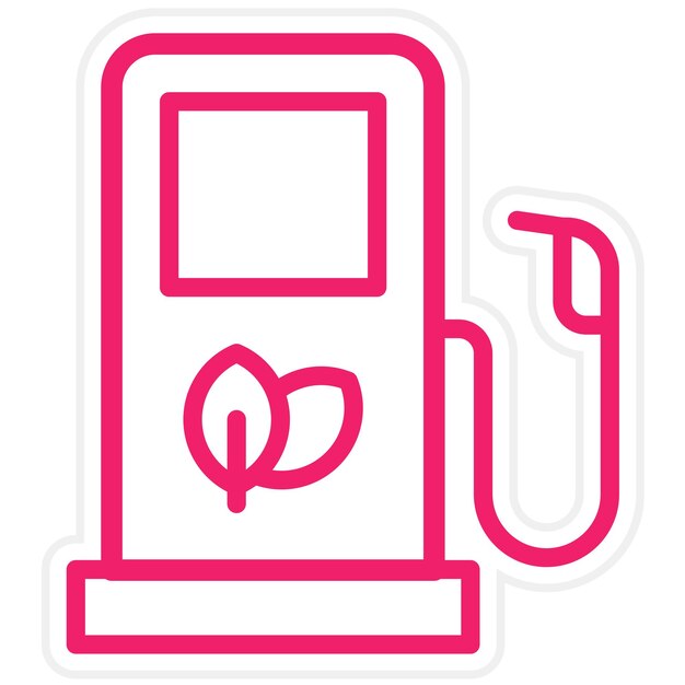 Estilo de icono de biocombustible de diseño vectorial
