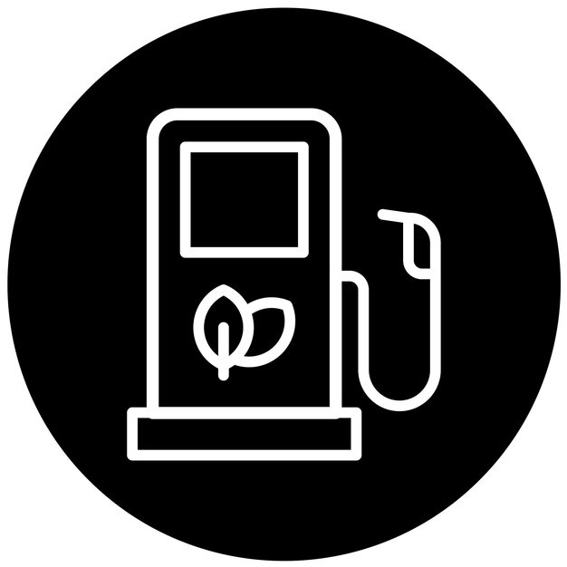 Estilo de icono de biocombustible de diseño vectorial