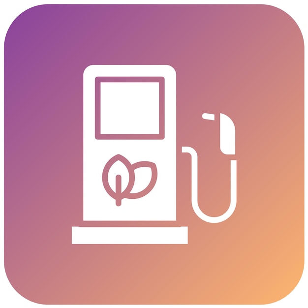 Estilo de icono de biocombustible de diseño vectorial