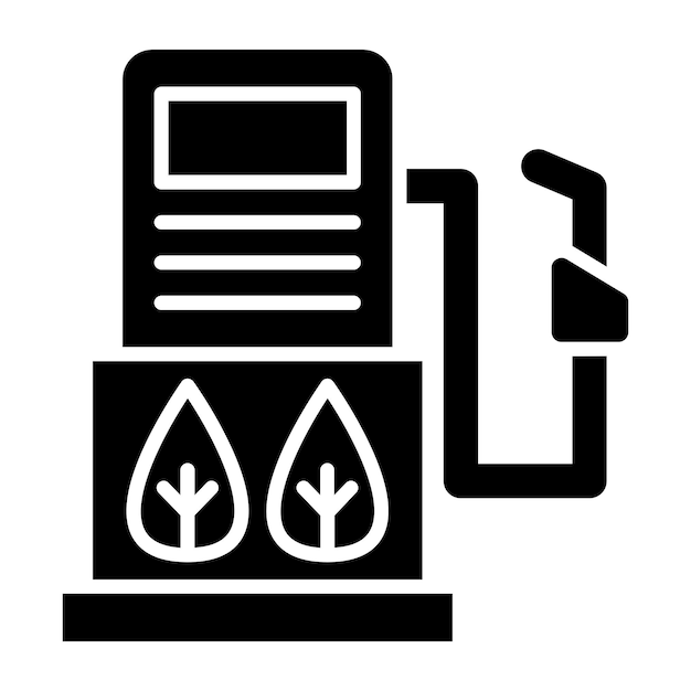 Estilo de icono de biocombustible de diseño vectorial