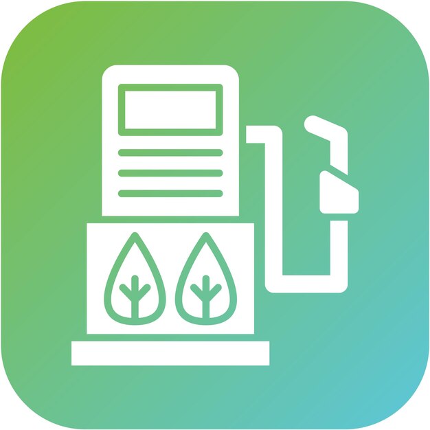 Estilo de icono de biocombustible de diseño vectorial
