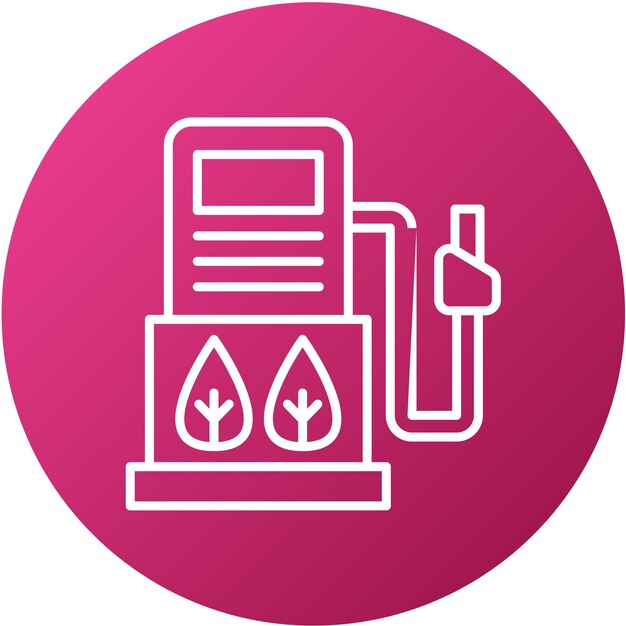 Estilo de icono de biocombustible de diseño vectorial