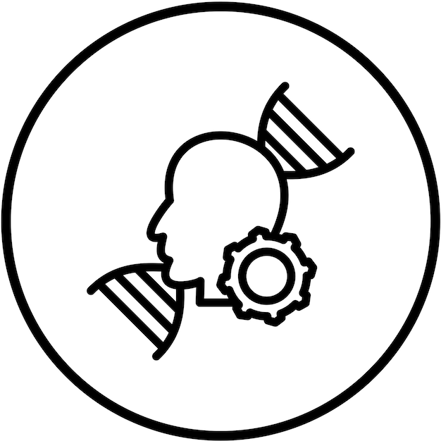 Estilo del icono de biohacking de diseño vectorial
