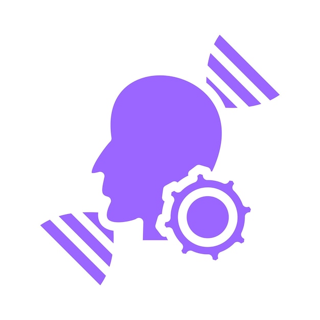Estilo del icono de biohacking de diseño vectorial
