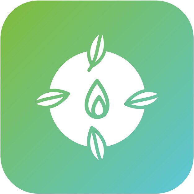 Estilo de icono de biomasa de diseño vectorial