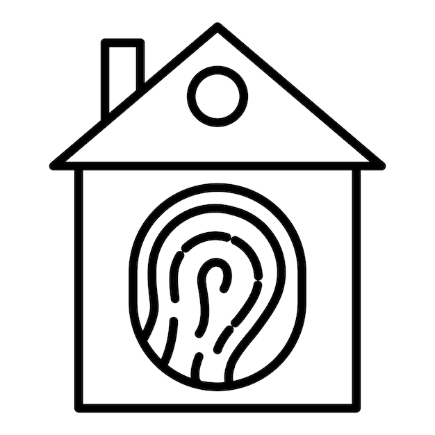 Estilo del icono biométrico del hogar