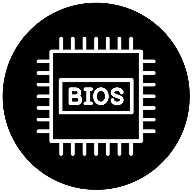 Estilo del icono del BIOS de diseño vectorial