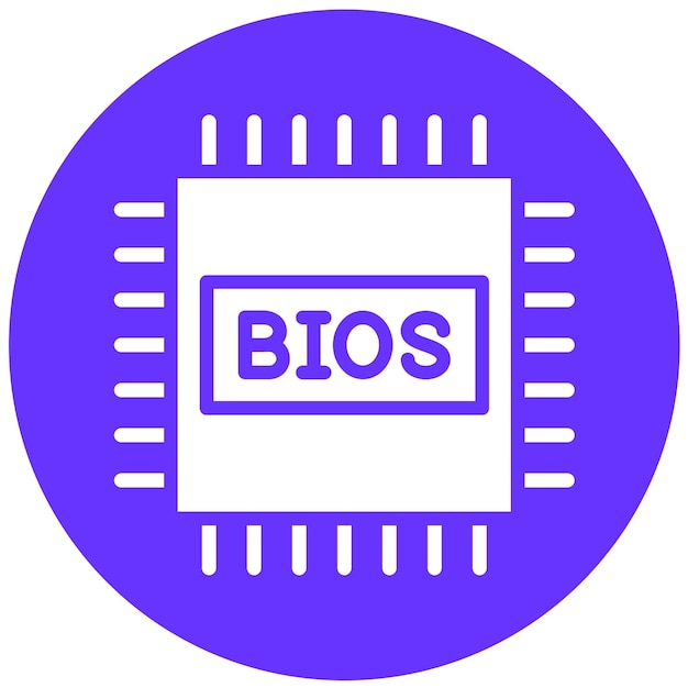 Estilo del icono del BIOS de diseño vectorial