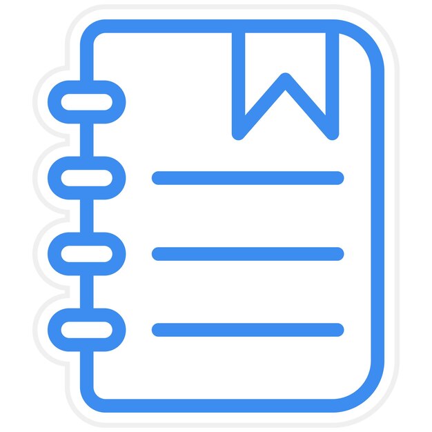 Estilo del icono del bloc de notas de diseño vectorial