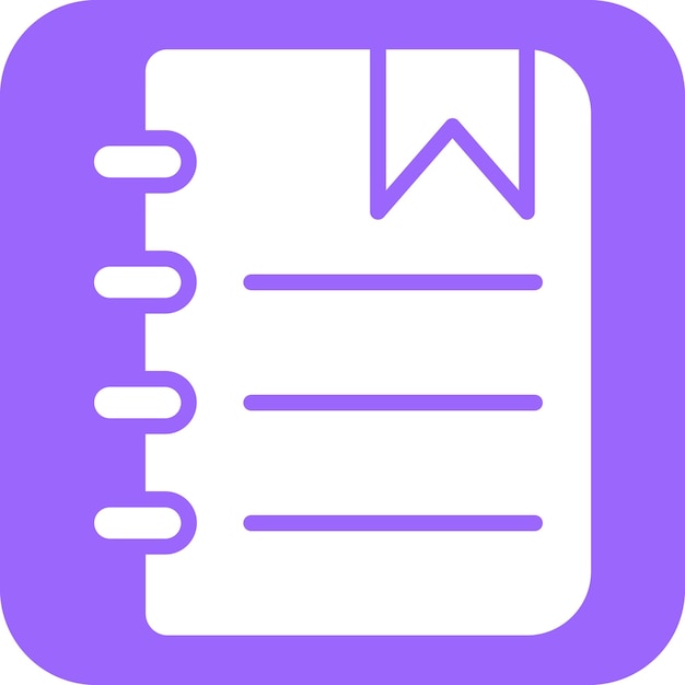 Estilo del icono del bloc de notas de diseño vectorial