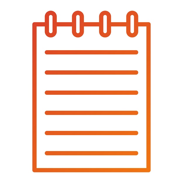 Estilo del icono del bloc de notas de diseño vectorial