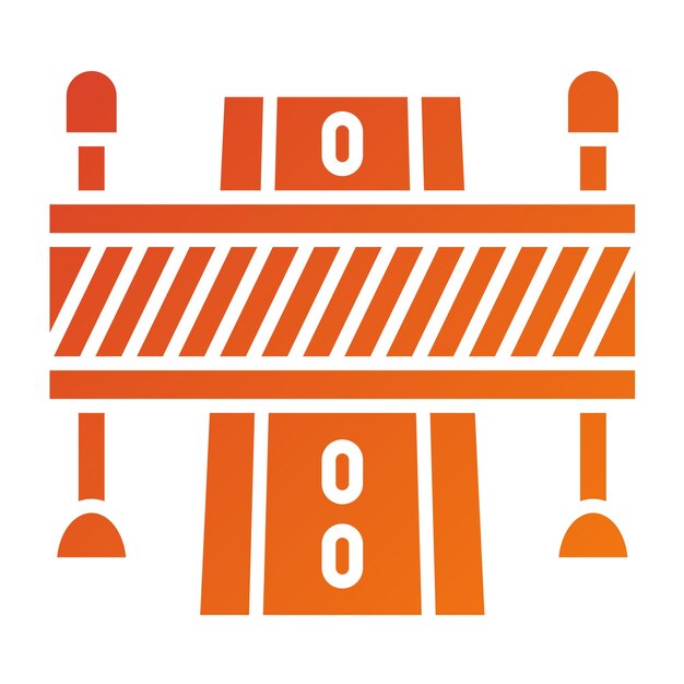 Estilo del icono del bloque de carretera de diseño vectorial