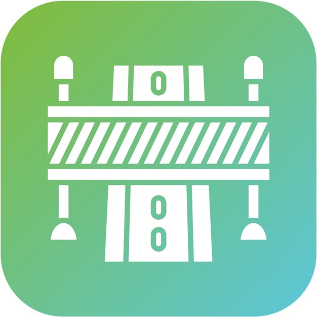 Estilo del icono del bloque de carretera de diseño vectorial