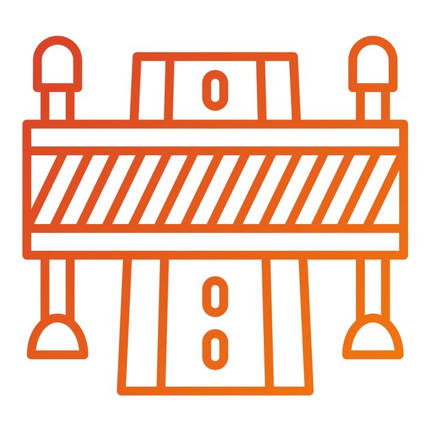 Estilo del icono del bloque de carretera de diseño vectorial