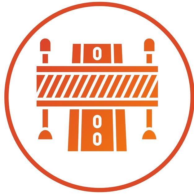 Estilo del icono del bloque de carretera de diseño vectorial