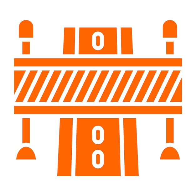 Estilo del icono del bloque de carretera de diseño vectorial