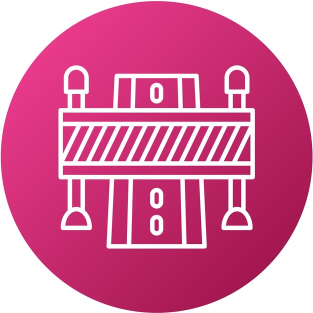 Estilo del icono del bloque de carretera de diseño vectorial
