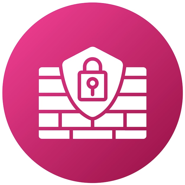 Estilo del icono del bloque de cortafuegos de diseño vectorial