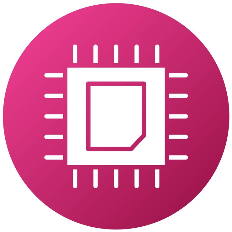 Vector estilo del icono del bloque de la cpu de diseño vectorial