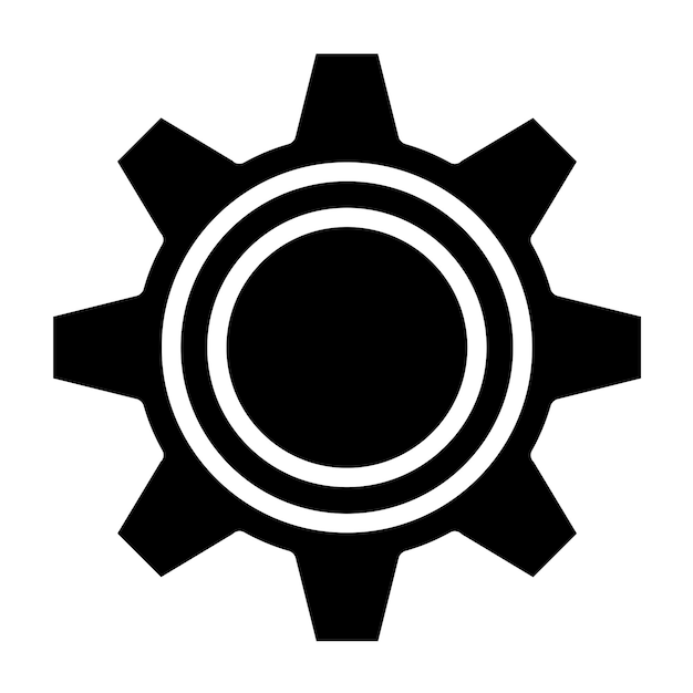 Estilo del icono del bloque del motor de diseño vectorial