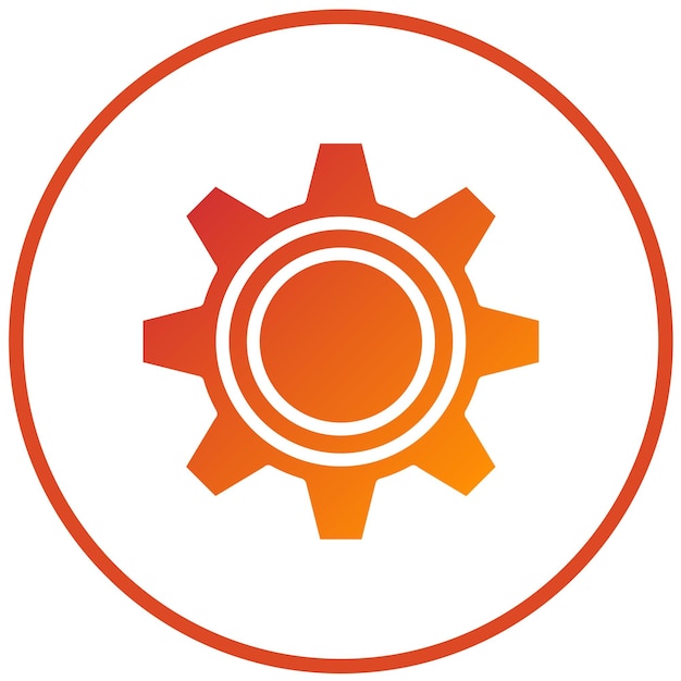 Estilo del icono del bloque del motor de diseño vectorial