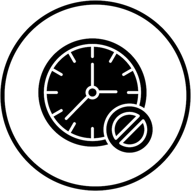 Estilo del icono del bloque de tiempo del diseño vectorial