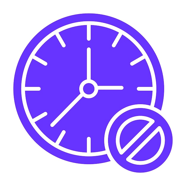 Estilo del icono del bloque de tiempo del diseño vectorial