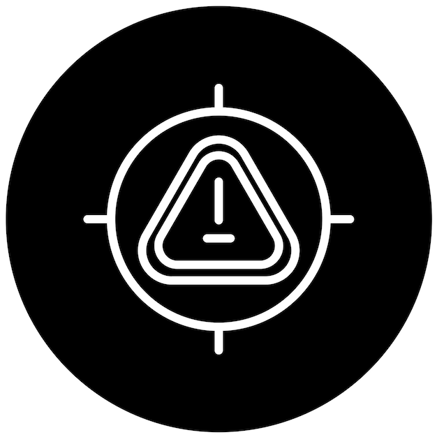 Estilo del icono del bloqueador de riesgo de diseño vectorial