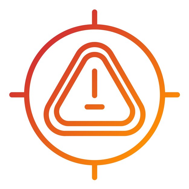 Estilo del icono del bloqueador de riesgo de diseño vectorial
