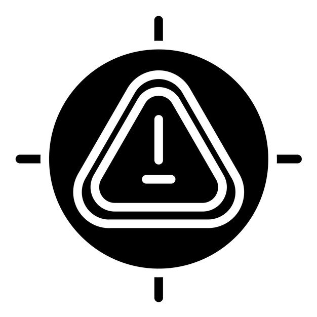 Estilo del icono del bloqueador de riesgo de diseño vectorial