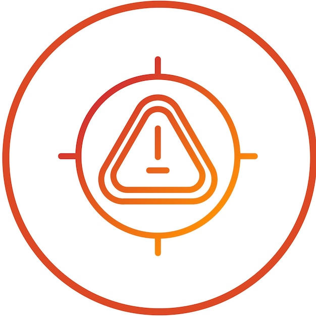 Estilo del icono del bloqueador de riesgo de diseño vectorial