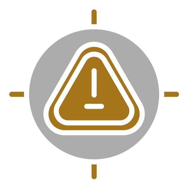 Estilo del icono del bloqueador de riesgo de diseño vectorial