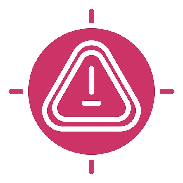 Estilo del icono del bloqueador de riesgo de diseño vectorial