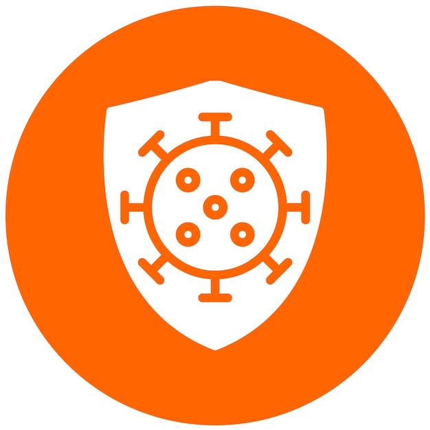 Estilo del icono del bloqueador de virus de diseño vectorial