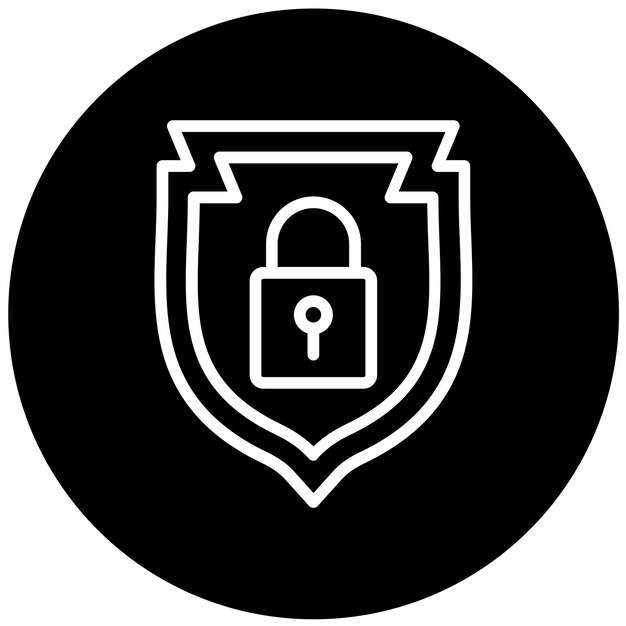 Estilo del icono de bloqueo de confianza del diseño vectorial
