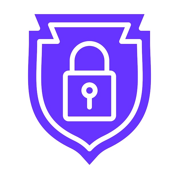 Estilo del icono de bloqueo de confianza del diseño vectorial