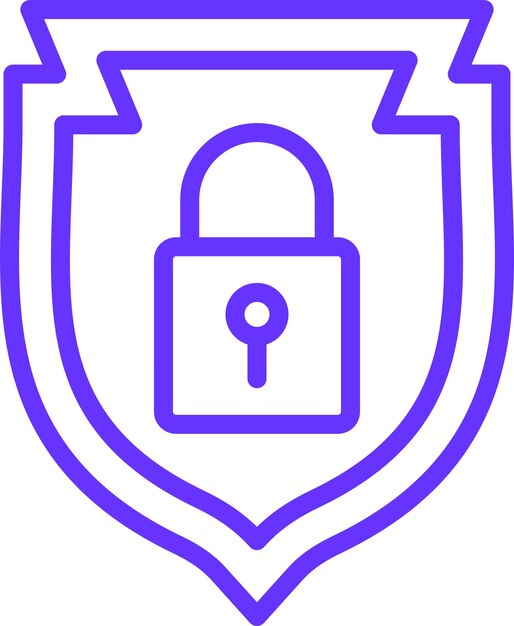 Estilo del icono de bloqueo de confianza del diseño vectorial