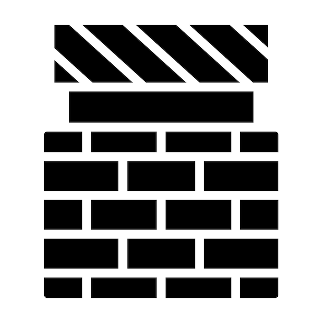Estilo de icono de bloqueo de cortafuegos de diseño vectorial