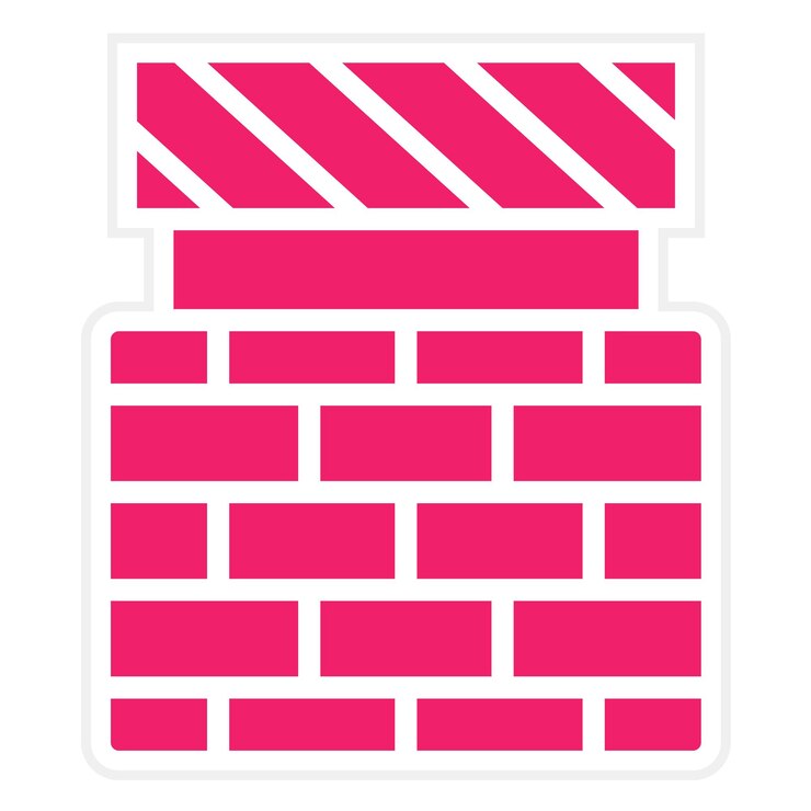 Vector estilo de icono de bloqueo de cortafuegos de diseño vectorial