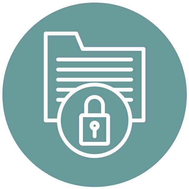 Estilo del icono de bloqueo de datos de diseño vectorial