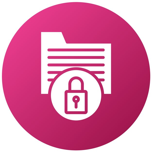 Estilo del icono de bloqueo de datos de diseño vectorial
