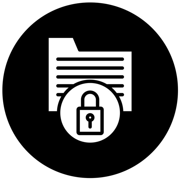 Estilo del icono de bloqueo de datos de diseño vectorial