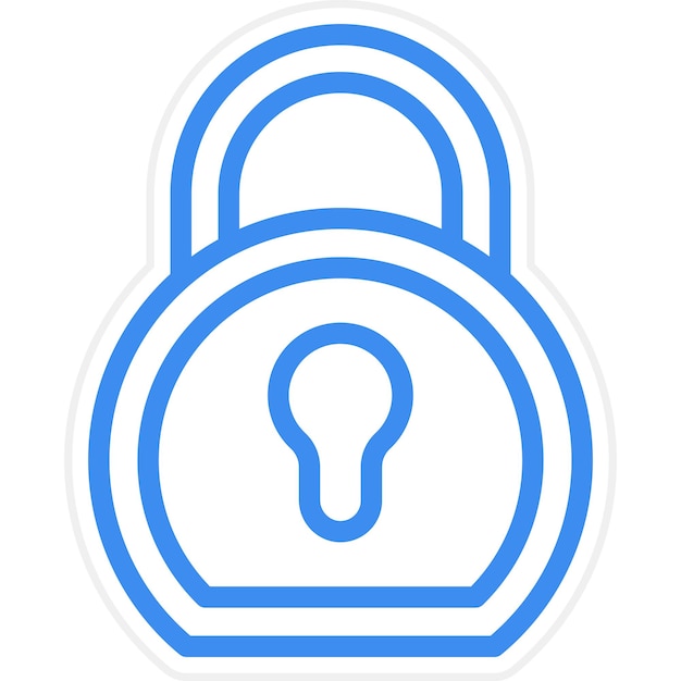 Estilo del icono de bloqueo del diseño vectorial