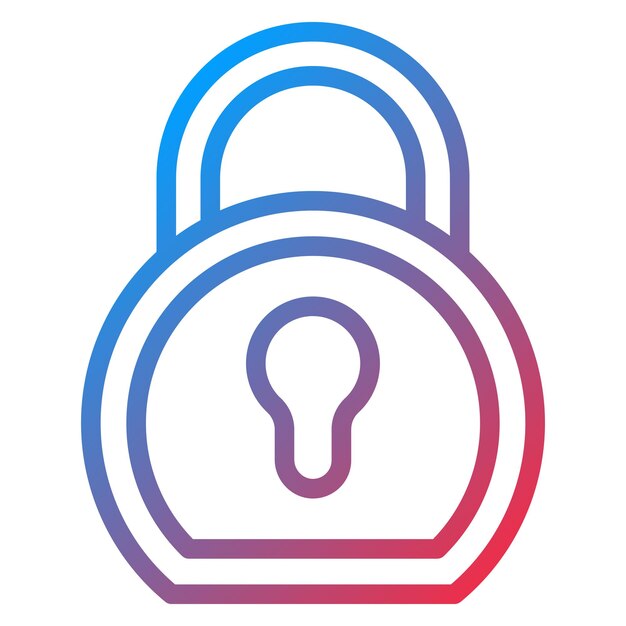 Estilo del icono de bloqueo del diseño vectorial