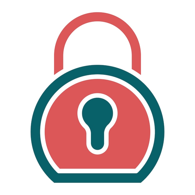 Estilo del icono de bloqueo del diseño vectorial